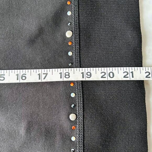 Christine Alexander Black Embellished Cross Zip Front Hoodie - Women's S - Picture 11 of 11